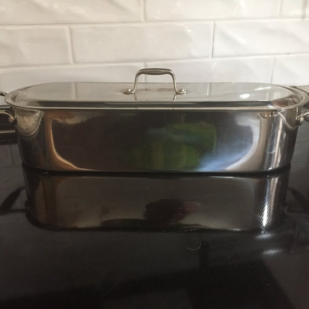 Paderno Double Handled Large Fish Poacher with Rack - HOST PICK!